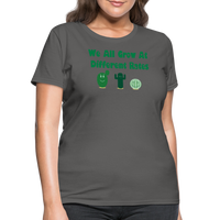 Load image into Gallery viewer, “We All Grow At Different Rates-Cactus”-Women&#39;s T-Shirt - charcoal
