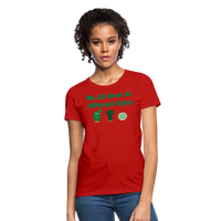 Load image into Gallery viewer, “We All Grow At Different Rates-Cactus”-Women&#39;s T-Shirt - red
