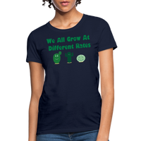 Load image into Gallery viewer, “We All Grow At Different Rates-Cactus”-Women&#39;s T-Shirt - navy
