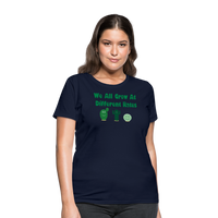 Load image into Gallery viewer, “We All Grow At Different Rates-Cactus”-Women&#39;s T-Shirt - navy
