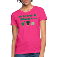 Load image into Gallery viewer, “We All Grow At Different Rates-Cactus”-Women&#39;s T-Shirt - fuchsia
