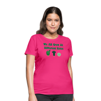 Load image into Gallery viewer, “We All Grow At Different Rates-Cactus”-Women&#39;s T-Shirt - fuchsia
