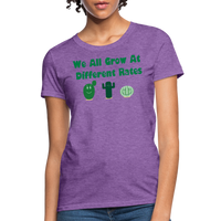 Load image into Gallery viewer, “We All Grow At Different Rates-Cactus”-Women&#39;s T-Shirt - purple heather
