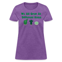 Load image into Gallery viewer, “We All Grow At Different Rates-Cactus”-Women&#39;s T-Shirt - purple heather
