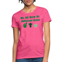 Load image into Gallery viewer, “We All Grow At Different Rates-Cactus”-Women&#39;s T-Shirt - heather pink
