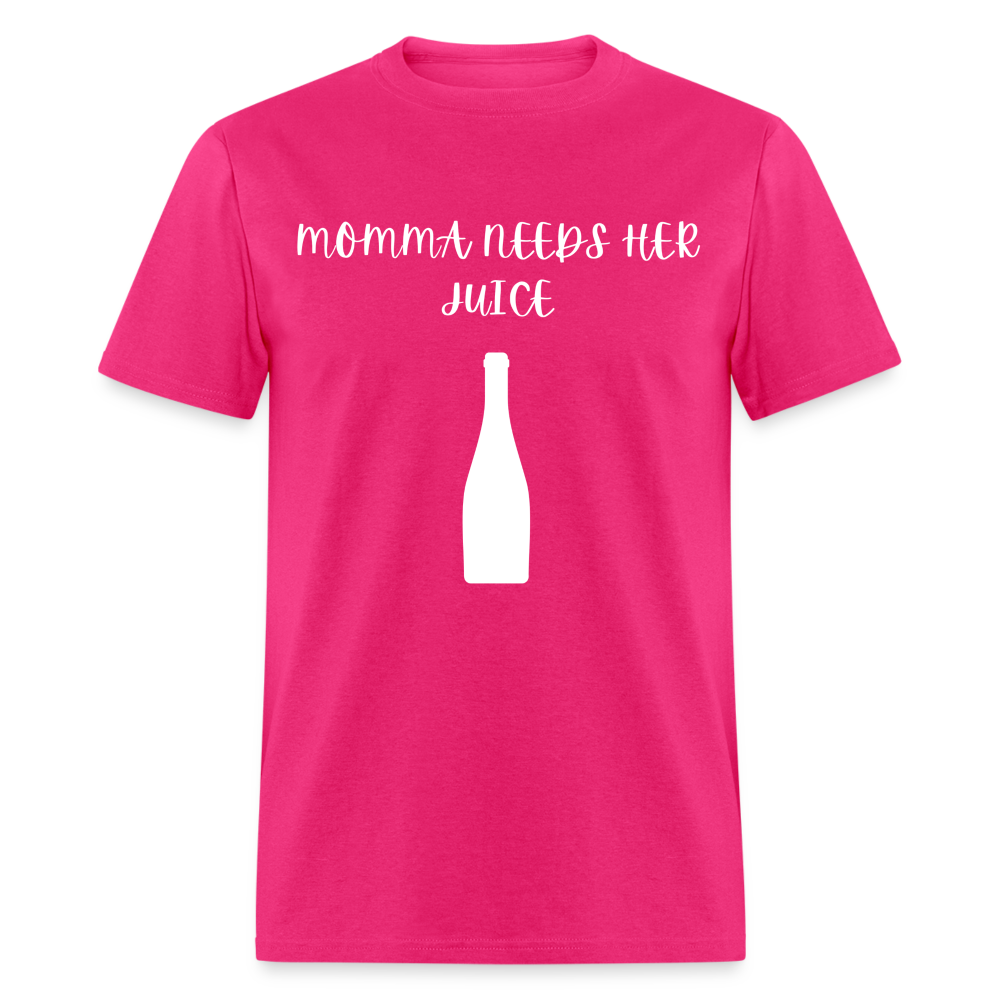 “Momma Needs Her Juice-Wine Shirt”-Unisex Classic T-Shirt - fuchsia