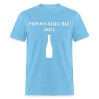 Load image into Gallery viewer, “Momma Needs Her Juice-Wine Shirt”-Unisex Classic T-Shirt - aquatic blue

