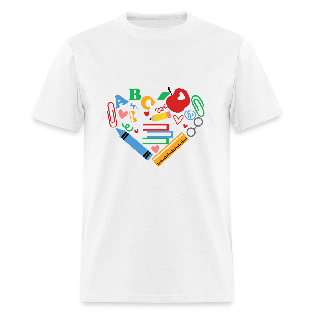 “Teacher Heart Items”-Unisex Classic T-Shirt - white