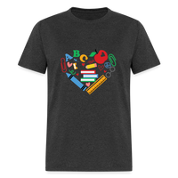 Load image into Gallery viewer, “Teacher Heart Items”-Unisex Classic T-Shirt - heather black
