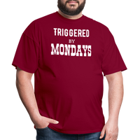 Load image into Gallery viewer, “Triggered By Mondays”-Unisex Classic T-Shirt - burgundy
