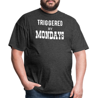 Load image into Gallery viewer, “Triggered By Mondays”-Unisex Classic T-Shirt - heather black
