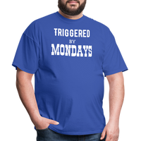 Load image into Gallery viewer, “Triggered By Mondays”-Unisex Classic T-Shirt - royal blue
