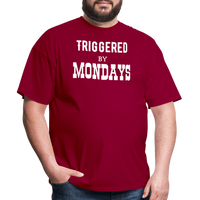 Load image into Gallery viewer, “Triggered By Mondays”-Unisex Classic T-Shirt - dark red
