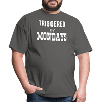 Load image into Gallery viewer, “Triggered By Mondays”-Unisex Classic T-Shirt - charcoal
