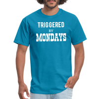 Load image into Gallery viewer, “Triggered By Mondays”-Unisex Classic T-Shirt - turquoise
