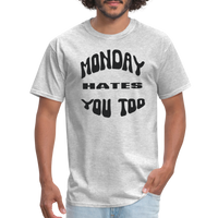 Load image into Gallery viewer, “Monday Hates You Too”=Unisex Classic T-Shirt - heather gray
