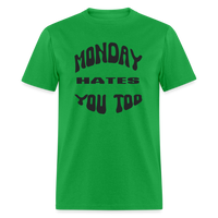 Load image into Gallery viewer, “Monday Hates You Too”=Unisex Classic T-Shirt - bright green
