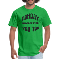 Load image into Gallery viewer, “Monday Hates You Too”=Unisex Classic T-Shirt - bright green
