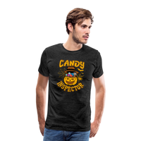 Load image into Gallery viewer, Men&#39;s Candy Inspector Tee: The Official Uniform of Halloween Sweet Tooths - charcoal grey
