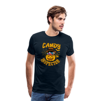 Load image into Gallery viewer, Men&#39;s Candy Inspector Tee: The Official Uniform of Halloween Sweet Tooths - deep navy
