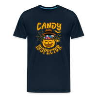 Load image into Gallery viewer, Men&#39;s Candy Inspector Tee: The Official Uniform of Halloween Sweet Tooths - deep navy
