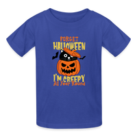 Load image into Gallery viewer, Forget Halloween, I'm Creepy All Year: The Ultimate Hanes Youth Tagless Tee for Spooky Kids 365 Days a Year - royal blue
