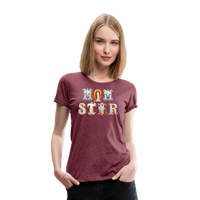 Load image into Gallery viewer, Women&#39;s &#39;Momster&#39; Premium Tee: Unleash Your Inner Momma Ghoul this Halloween - heather burgundy
