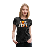 Load image into Gallery viewer, Women&#39;s &#39;Momster&#39; Premium Tee: Unleash Your Inner Momma Ghoul this Halloween - charcoal grey
