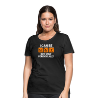 Load image into Gallery viewer, Women&#39;s &#39;I Can Be Sc-Ar-Y&#39; Premium Tee: Geek Out This Halloween with Periodic Table Humor - black
