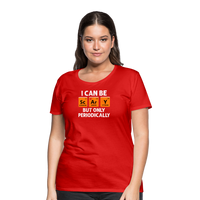 Load image into Gallery viewer, Women&#39;s &#39;I Can Be Sc-Ar-Y&#39; Premium Tee: Geek Out This Halloween with Periodic Table Humor - red
