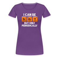 Load image into Gallery viewer, Women&#39;s &#39;I Can Be Sc-Ar-Y&#39; Premium Tee: Geek Out This Halloween with Periodic Table Humor - purple
