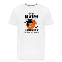 Load image into Gallery viewer, Men&#39;s &#39;It&#39;s Always Halloween Inside My Head&#39; Premium Tee: A Year-Round Spook Fest for True Halloween Lovers - white
