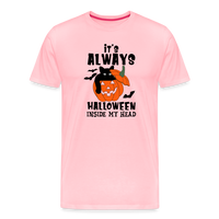 Load image into Gallery viewer, Men&#39;s &#39;It&#39;s Always Halloween Inside My Head&#39; Premium Tee: A Year-Round Spook Fest for True Halloween Lovers - pink
