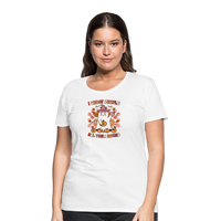 Load image into Gallery viewer, Women&#39;s &#39;I Ghost People All Year Round&#39; Premium Tee: The Ultimate Shirt for Selective Socialites - white
