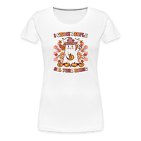 Load image into Gallery viewer, Women&#39;s &#39;I Ghost People All Year Round&#39; Premium Tee: The Ultimate Shirt for Selective Socialites - white
