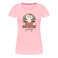 Load image into Gallery viewer, Women&#39;s &#39;Boot Scootin&#39; Spooky&#39; Premium Tee: Where Country Charm Meets Halloween Spirit - pink
