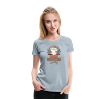 Load image into Gallery viewer, Women&#39;s &#39;Boot Scootin&#39; Spooky&#39; Premium Tee: Where Country Charm Meets Halloween Spirit - heather ice blue
