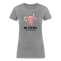 Load image into Gallery viewer, Women&#39;s &#39;No Uterus, No Opinion&#39; Tri-Blend Tee: A Sassy Statement for Feminist Fashion - heather gray
