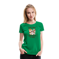 Load image into Gallery viewer, Women&#39;s &#39;Hocus Pocus, I Need Coffee to Focus&#39; Premium Tee: For Caffeine-Infused Magic Moments - kelly green
