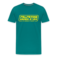 Load image into Gallery viewer, Palpatine &amp; Vader 2024: Why Vote for the Lesser Evil? A Hilariously Galactic Take on Political Campaigns - teal
