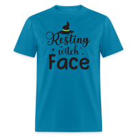 Load image into Gallery viewer, “Resting Witch Face”-Unisex Classic T-Shirt - turquoise
