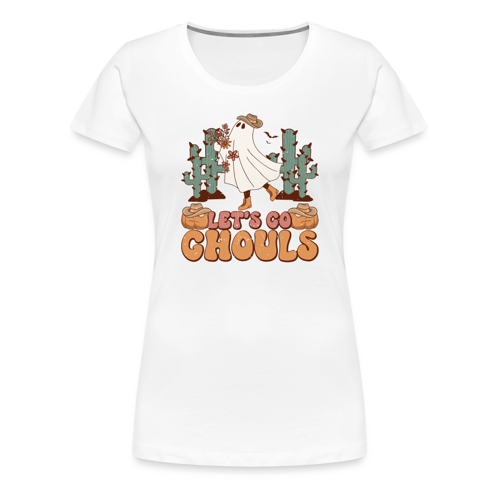 “Let’s Go Ghouls”-Women’s Premium T-Shirt - white