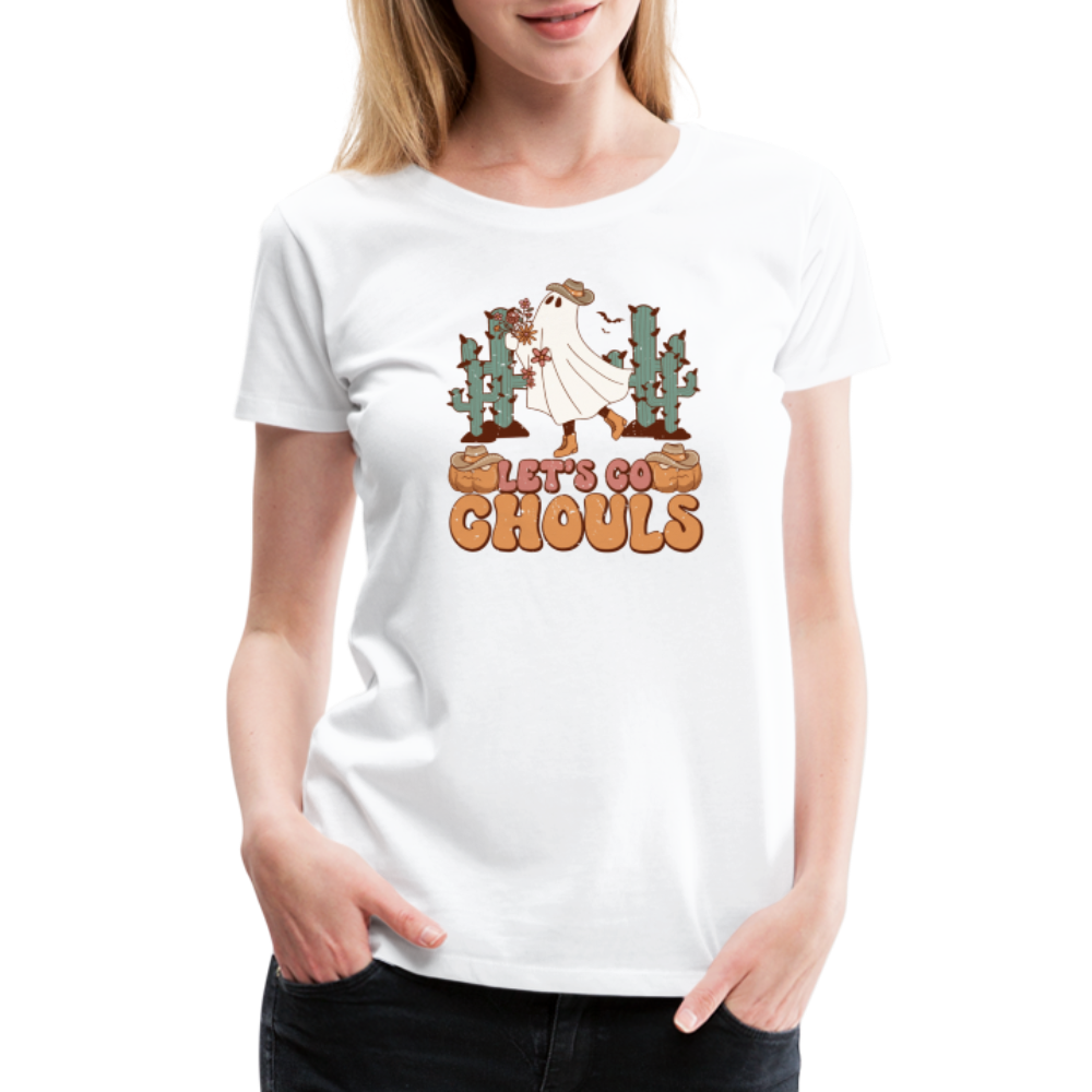 “Let’s Go Ghouls”-Women’s Premium T-Shirt - white