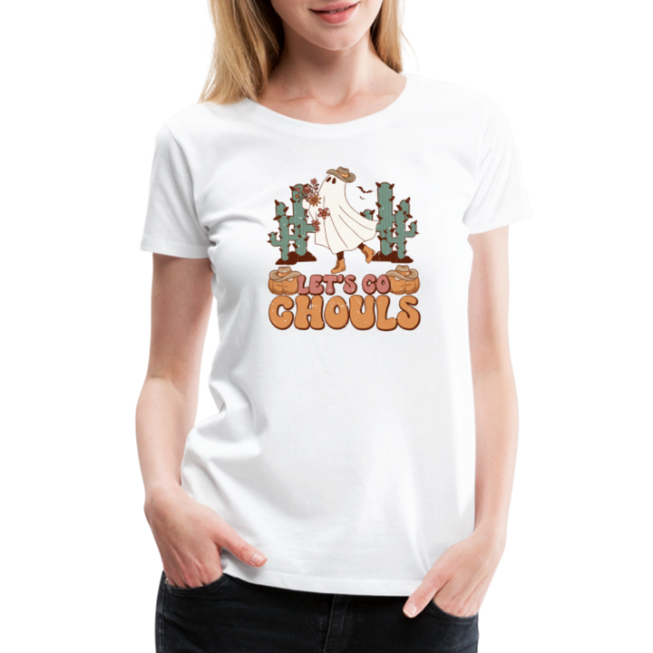“Let’s Go Ghouls”-Women’s Premium T-Shirt - white