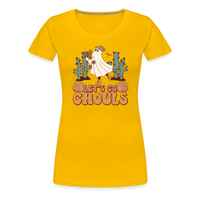 Load image into Gallery viewer, “Let’s Go Ghouls”-Women’s Premium T-Shirt - sun yellow
