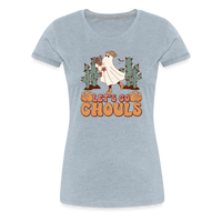 Load image into Gallery viewer, “Let’s Go Ghouls”-Women’s Premium T-Shirt - heather ice blue
