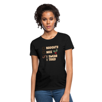 Load image into Gallery viewer, “Naughty , Nice, I Swear I Tried-Christmas Shirt”-Women&#39;s T-Shirt - black
