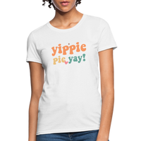 Load image into Gallery viewer, “Yippie, Pie Yay!”-Women&#39;s T-Shirt - white

