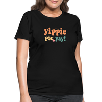 Load image into Gallery viewer, “Yippie, Pie Yay!”-Women&#39;s T-Shirt - black
