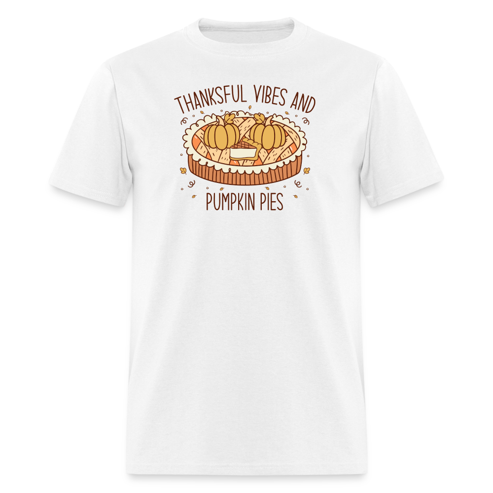 “Thankful Vibes and Pumpkin Pies”-Unisex Classic T-Shirt - white